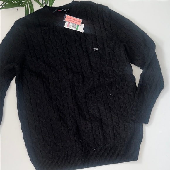 Vineyard Vines Other - Vineyard Vines Black Cable Knit Crewneck Sweater size large